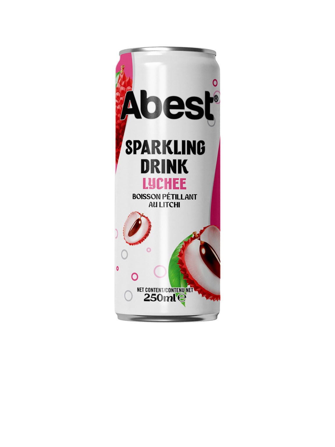 Lychee Flavored Sparkling Juice Drink - Abest brand - A&B Vietnam